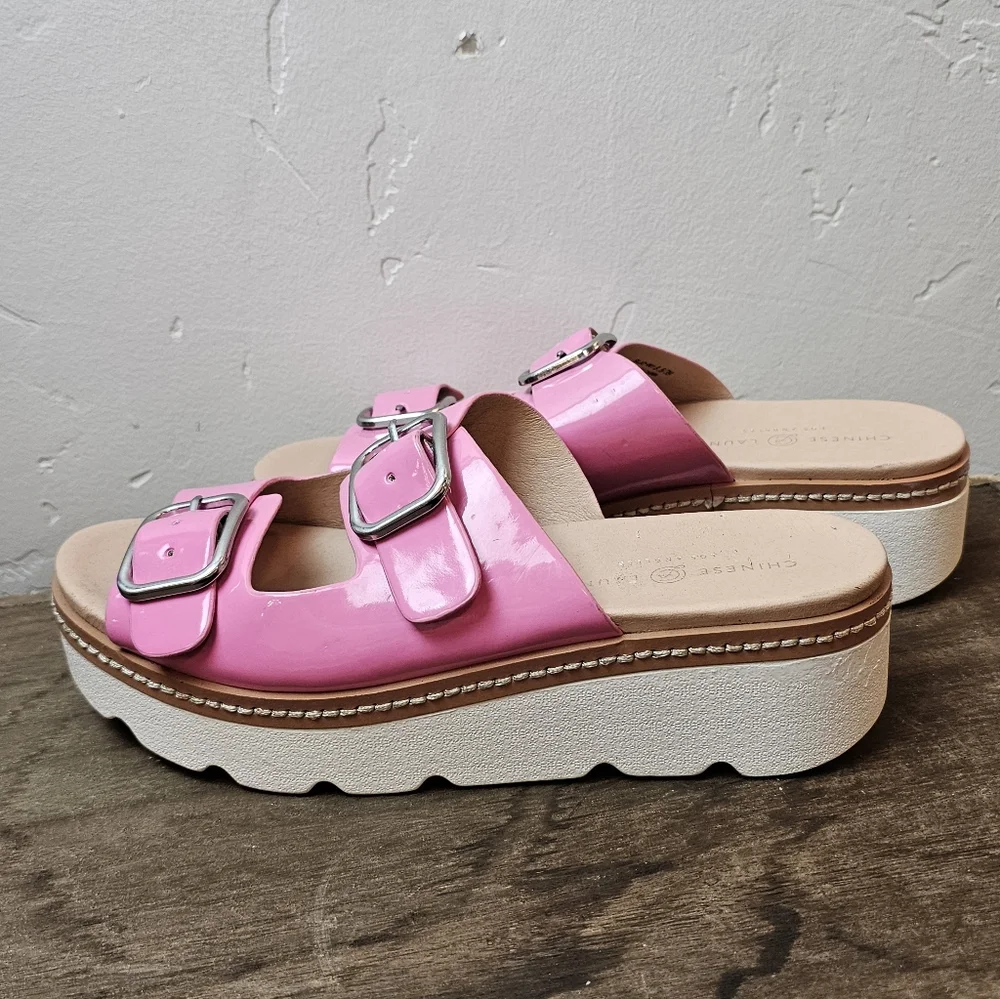 Chinese Laundry Barbie Pink Platform Slides – 8.5 - Y2K - Picture 6 of 9